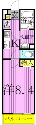 リブリ・ＡＫ 102号室 間取り