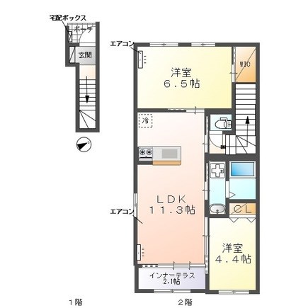エターナルプレイス 203号室 間取り