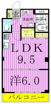 メゾンピオニー大師前 間取り図