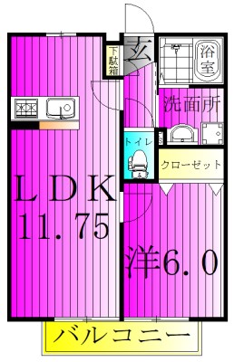 エトワール（布佐） 201号室 間取り