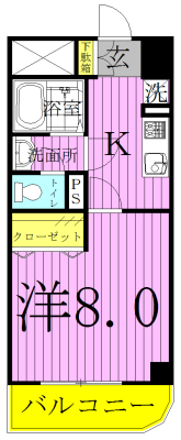 アルカンシェル 506号室 間取り