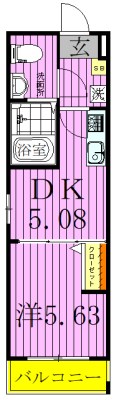 ペアパレス六町1号館 間取り図
