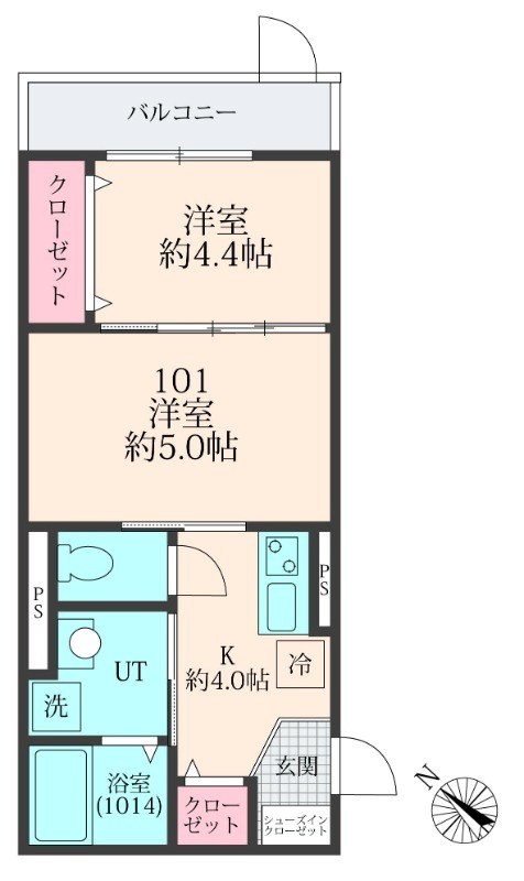 メグリオ南流山 201号室 間取り