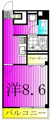 アンプルールフェール豊四季Ⅱ 304号室 間取り