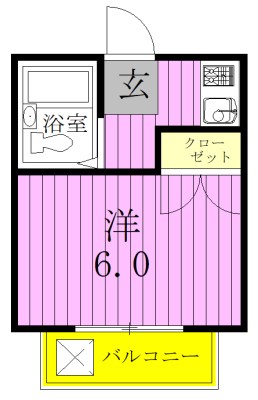 レオパレス馬橋第5 102号室 間取り