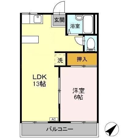 東宮前ハイツ 202号室 間取り
