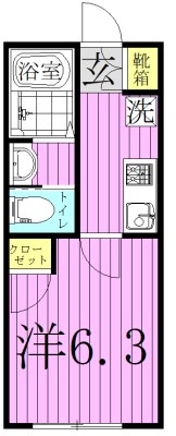 Chaton野田 201号室 間取り