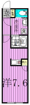 Casita野田  107号室 間取り
