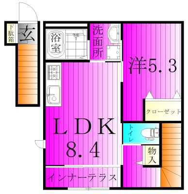 アカシア 201号室 間取り