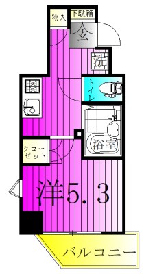 CLAREGRACE松戸 201号室 間取り