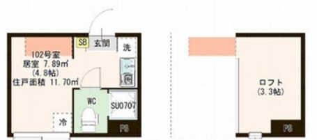 ハーモニーテラス千住河原Ⅲ 間取り図