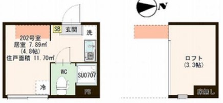 ハーモニーテラス千住河原Ⅲ 間取り図