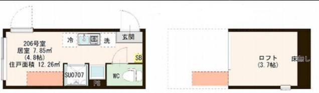 ハーモニーテラス千住河原Ⅲ 間取り図