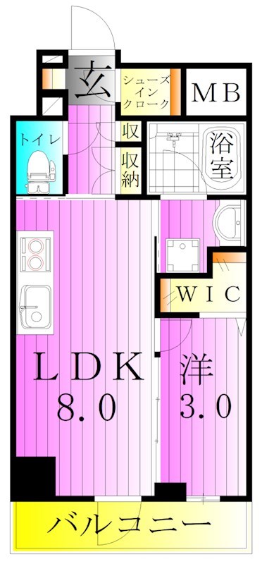 デュオステージ北千住Ⅲ 間取り図