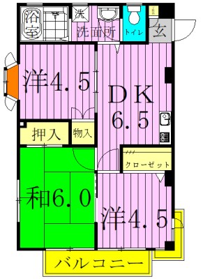 レジデンスアキヤマ 間取り図