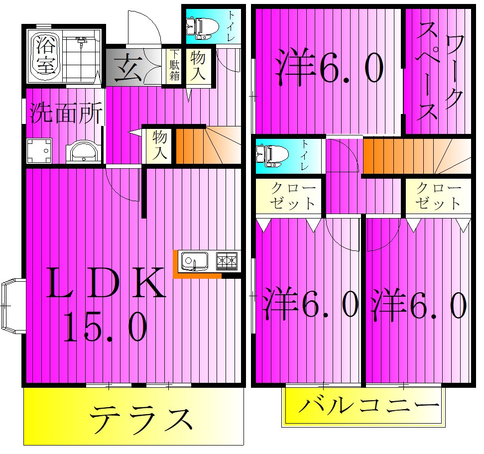 リビングタウン南青山Ｅ 103号室 間取り