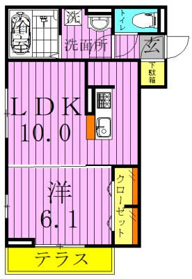 プランドールⅤ 間取り図