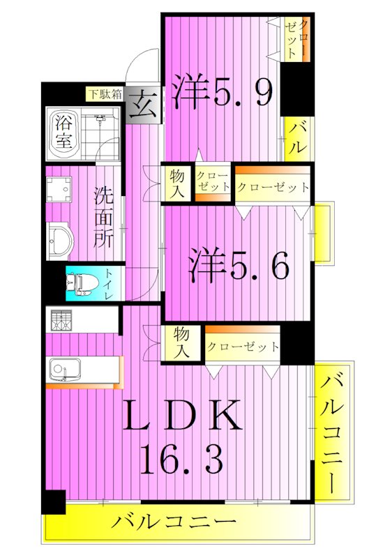 メイト扇 間取り図