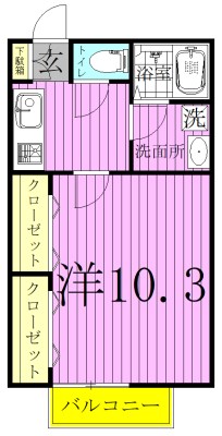 エスペランサ秋山 201号室 間取り
