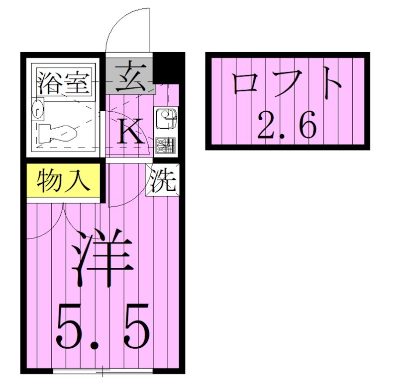 ブルーメアライ３６　Ｂ棟 間取り図