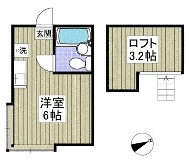 キャピタル八柱 213号室 間取り