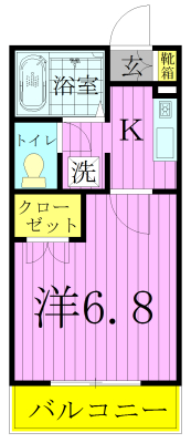アクスヒルズ 201号室 間取り