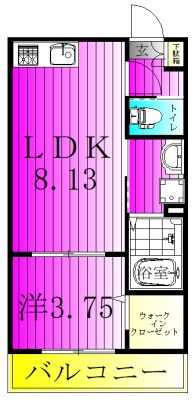 MJ松戸Ⅱ  302号室 間取り