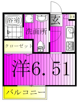 MQuarto柏Ⅱ 303号室 間取り
