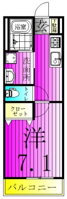 レジデンス向小金 205号室 間取り