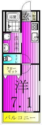 レジデンス向小金 206号室 間取り