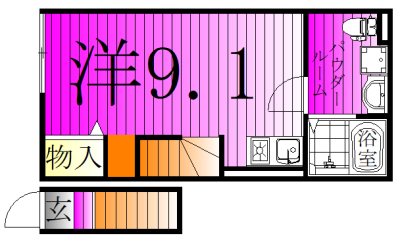 MQuarto梅郷Ⅰ 201号室 間取り