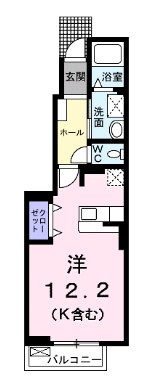 ＡＥＲＡ　Ｂ棟 104号室 間取り