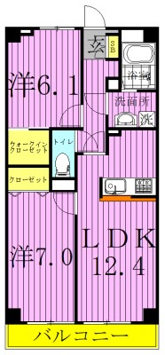 リベラ　サンリット　カーサ  504号室 間取り