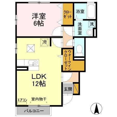 シンフォニー　Ｄ 101号室 間取り