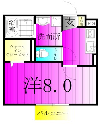ヴィラ・グランメールⅡ 201号室 間取り