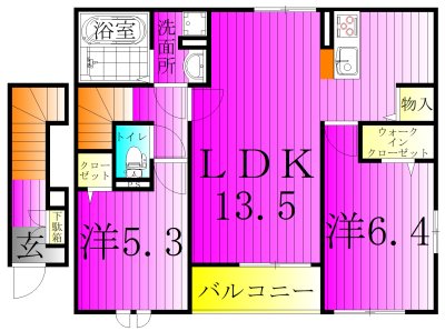 ソレアード 203号室 間取り