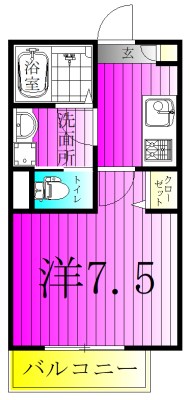(仮称)ジーメゾン鎌ケ谷道野辺 102号室 間取り