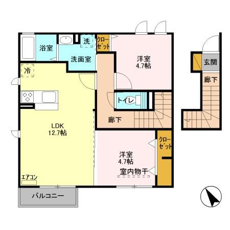 ステラA 202号室 間取り