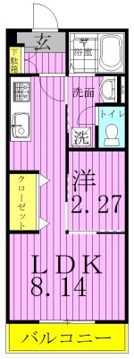 ハイムアコード 101号室 間取り