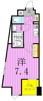 フェルクルールプレスト千住関屋 間取り図