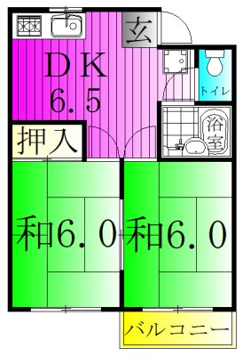 モンシェリー日秀 205号室 間取り