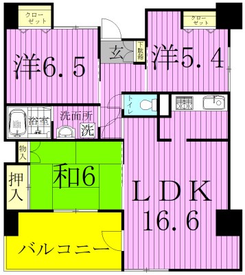 Noblesse kitakogane～ノブレス北小金～ 402号室 間取り