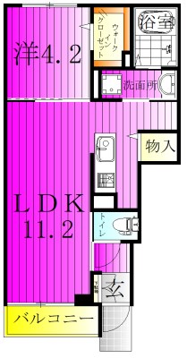 ヴィラーズ　フィールド 102号室 間取り
