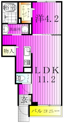 ヴィラーズ　フィールド 103号室 間取り