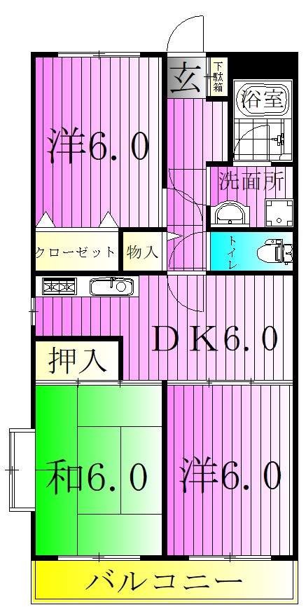 リヴェールお花茶屋 間取り図