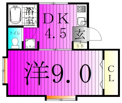アデレード 102号室 間取り