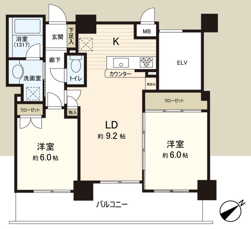 コルサム北千住 間取り図