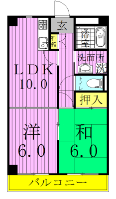 深野マンション 603号室 間取り