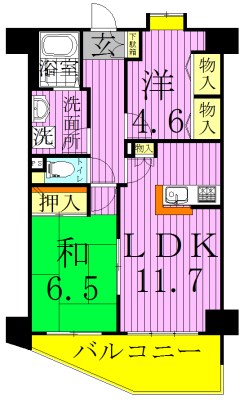 フォーエレメンツ竹の塚 間取り図