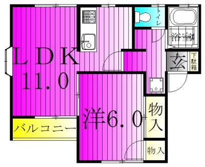 グリーンハイツ布施B 間取り